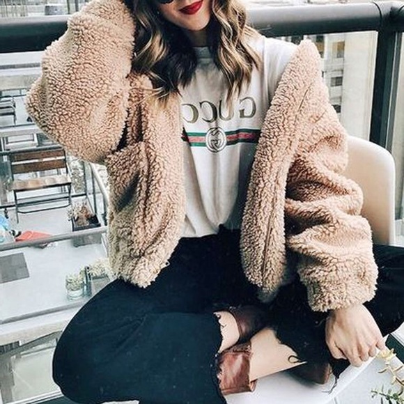 Levi's On Trend Fleece Bomber Teddy Jacket - Picture 3 of 7